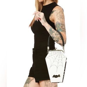 Brand New Sourpuss Coffin Sparkle Silver Bag with tags! Never used!